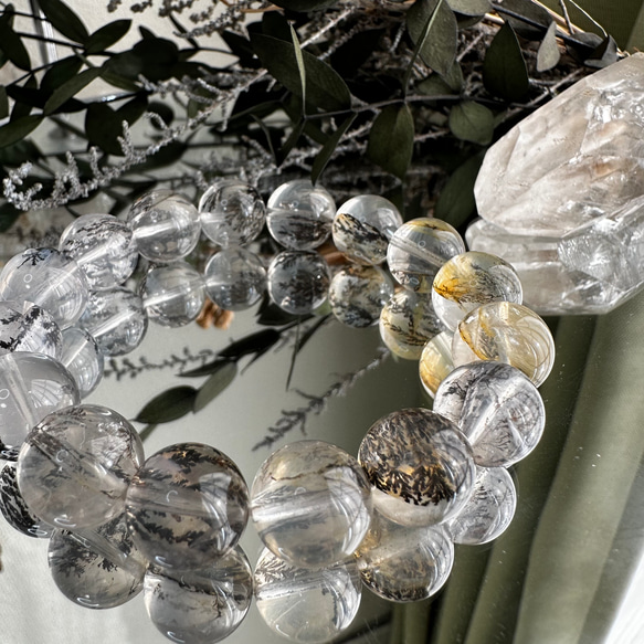 高品質】デンドリティッククォーツブレスレット ブレスレット 円と縁  