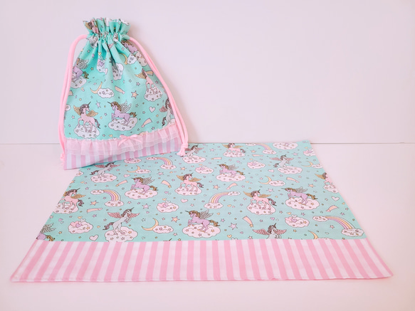オーダーページ・絵本バック・ランチョンマット・女の子・ユニコーン