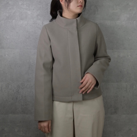 【送料無料】 2WAY 簡単着こなし 切り替えダウンコート ブラウン 上部分