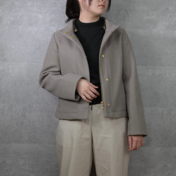 【送料無料】 2WAY 簡単着こなし 切り替えダウンコート ブラウン 上部分