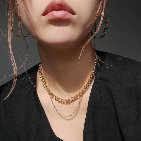 double layer necklace RN055 4枚目の画像