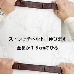 日本製　牛革　ストレッチ　上質　ベルト　洋銀バックル 2枚目の画像
