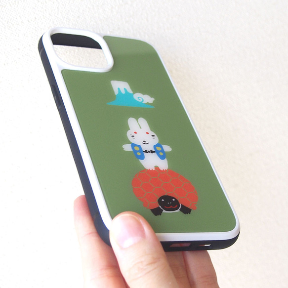 強化ガラスiPhoneケース【うさかめ】 #iPhone15対応 5枚目の画像