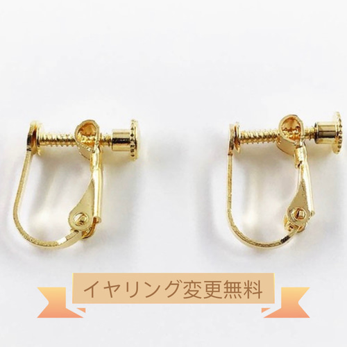 鏡餅のピアス イヤリング ハンドメイド アクセサリー 和菓子 正月