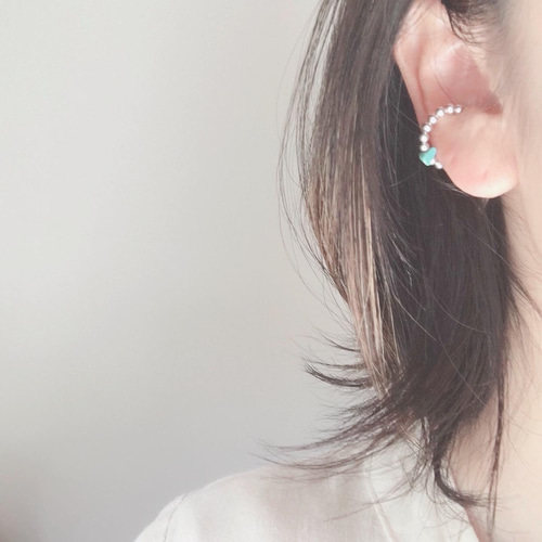 安価 ワタナベ ナバホパール×ターコイズ×シェルバード✶silver925 シルバー アクセサリー