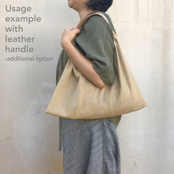 Unique | Two-colored AZUMA bag All hand sewn -YUKATA AZ230 第6張的照片