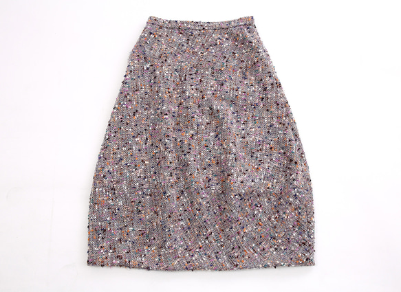 #407バルーンスカート(ネップツイードA色) 2枚目の画像