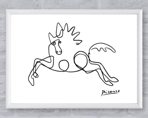 象のモダンアート 「独歩」-A4 象のモダンアート 「独歩」-A4