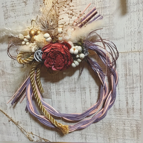 早割お正月2025】 2025お正月幸せしめ縄リース❤︎ ソーラーローズ