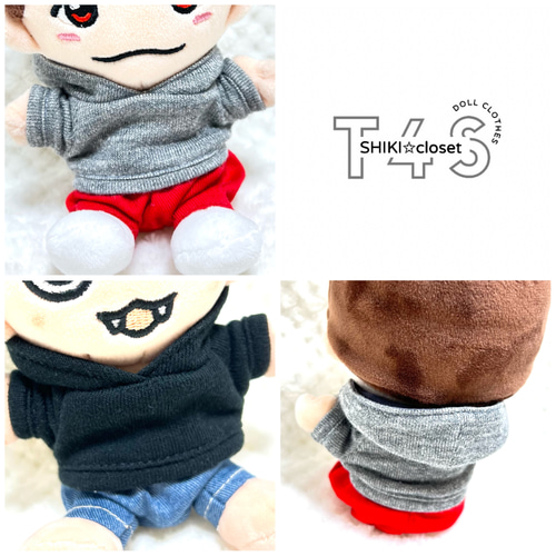 ちびぬい服 Tシャツ(レース襟付き)＋サロペット