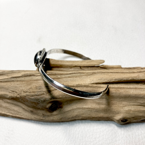 silver950 オニキス シルバーバングル ブレスレット#インディアン