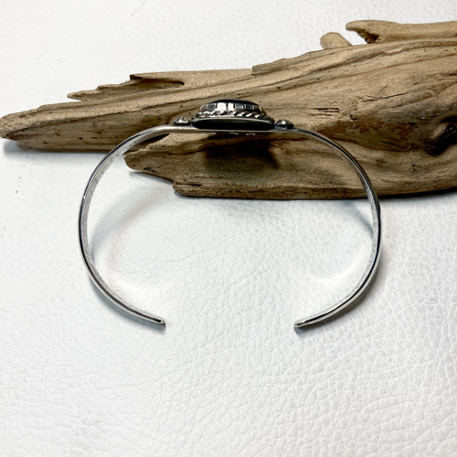 シルバー925 オーバル型 オニキス バングル シルバー925 オーバル型