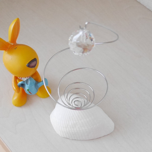 サンキャッチャーNo.12(ガラス玉20mm)付きエアープランツホルダー