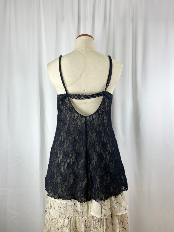Flower  lace camisole(secondhand clothing) 7枚目の画像