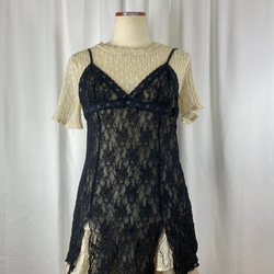 Flower  lace camisole(secondhand clothing) 8枚目の画像