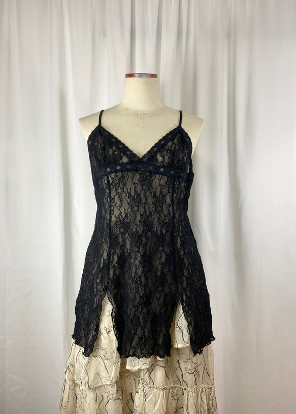 Flower  lace camisole(secondhand clothing) 6枚目の画像