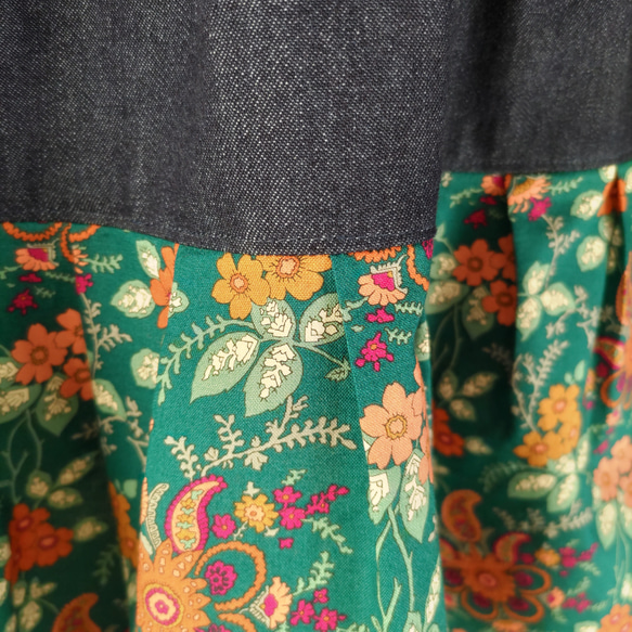 裾のフリルが素敵なリバティスカート　（ティアードスカート） 15枚目の画像