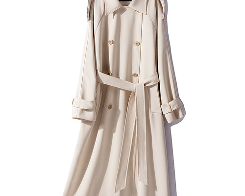 お洒落コート イギリス風ロングコート トレンチコート ベージュ