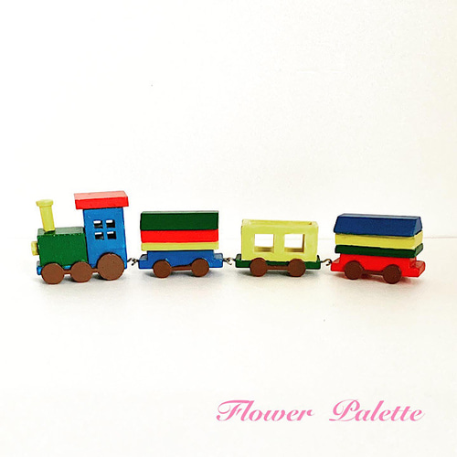 Creema限定 木製 汽車セット トールペイント その他インテリア雑貨