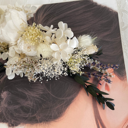 髪飾り】ドライフラワーヘアパーツ23本セット ヘッドドレス