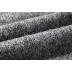ウール混紡セーター　ニットカーディガン　ジャケット アウター　グレー　#L128GY 9枚目の画像