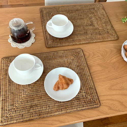 Creema限定特別価格】ラタン製のランチョンマット（021-30161