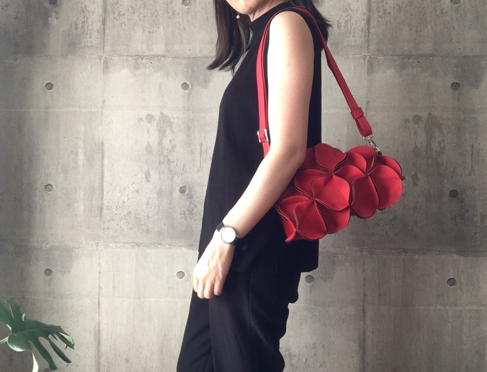 3Way幾何学的なお花のポシェット/6493RED