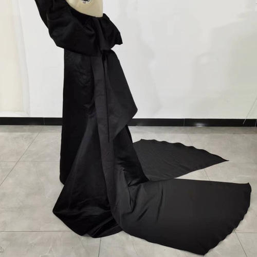 オフショルダー サテン ウェディングドレス ロケ撮 トレーン オーダー  