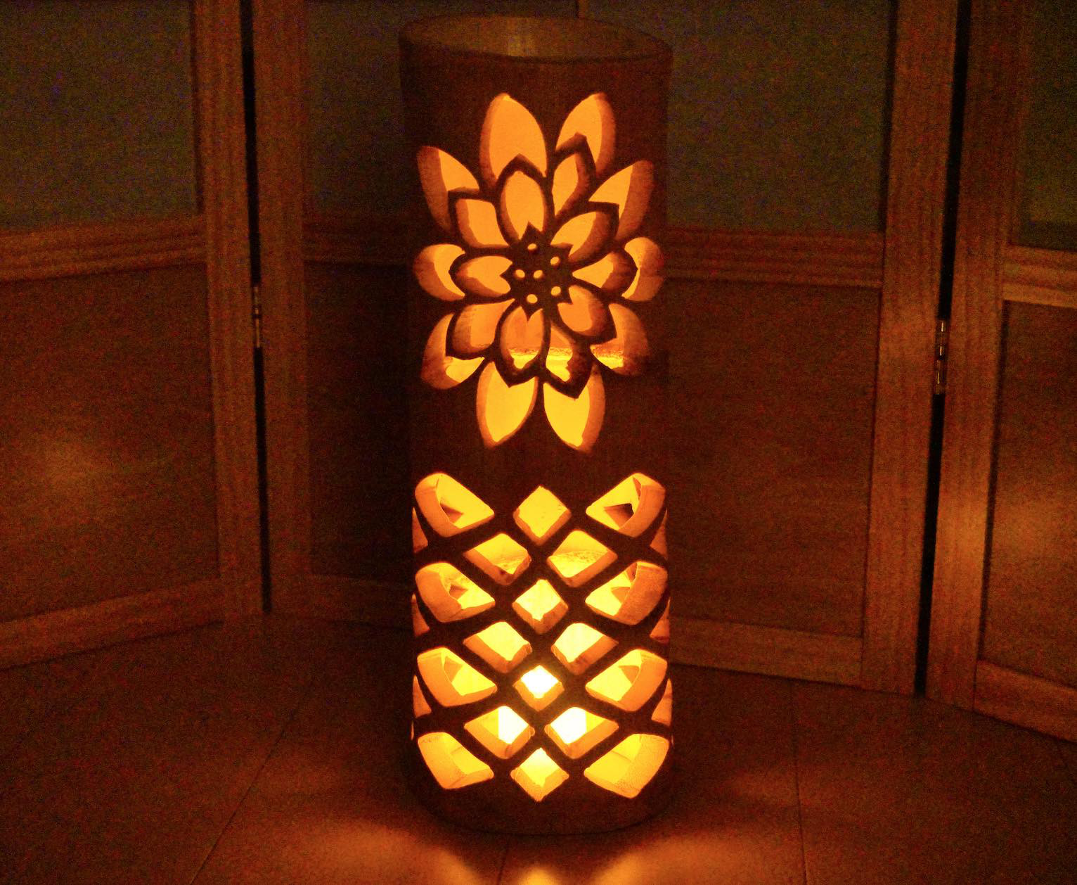 竹灯り・竹あかり・竹灯籠・竹灯篭・竹ランプ ～～ 癒しの灯り☆雪洞☆～