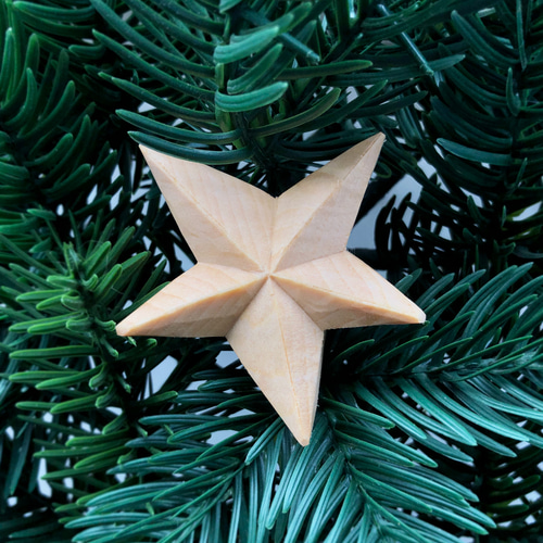 クリスマス / オーナメント / 木彫り / 冬の星 その他インテリア雑貨