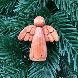 クリスマス / オーナメント / 木彫り / 小さな天使 1枚目の画像
