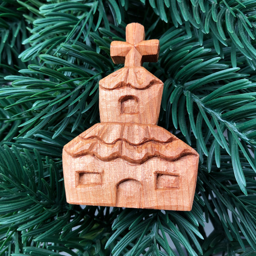 クリスマス / オーナメント / 木彫り / 街の教会 その他インテリア雑貨