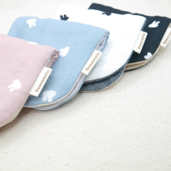 ふわもこハンカチ｜プチうさぎ-Petit Rabbit-｜S・10×20cm｜ガーゼハンカチ｜敏感肌｜プチギフト 5枚目の画像