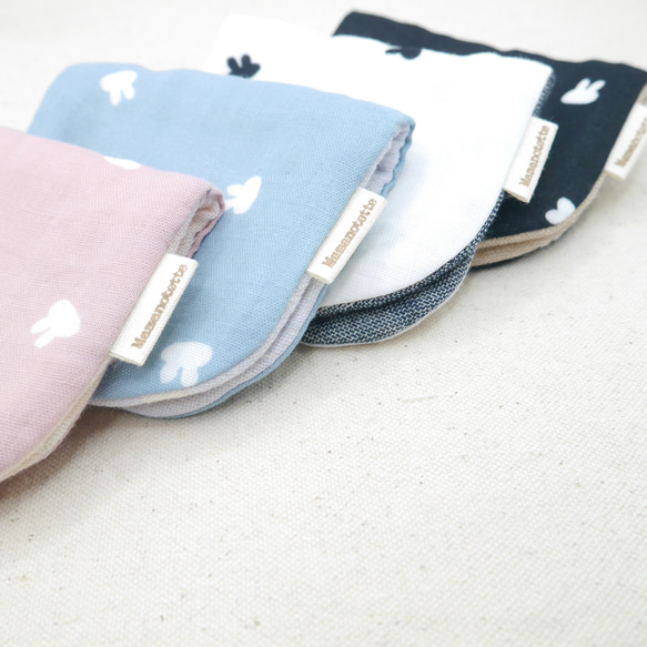 ふわもこハンカチ｜プチうさぎ-Petit Rabbit-｜S・10×20cm｜ガーゼハンカチ｜敏感肌｜プチギフト 5枚目の画像