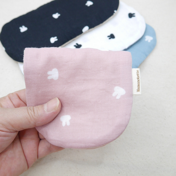 ふわもこハンカチ｜プチうさぎ-Petit Rabbit-｜S・10×20cm｜ガーゼハンカチ｜敏感肌｜プチギフト 2枚目の画像