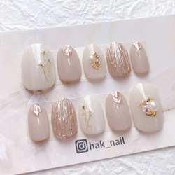 【No.015】ネイルチップ♡成人式・和柄・前撮り・お花【ロング料金込】 No.015】ネイルチップ♡成人式・和柄・前撮り・お花【ロング料金込】