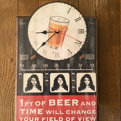 アンティーク加工 壁掛け時計(BEER)CL-BR01 2枚目の画像