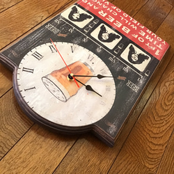 アンティーク加工 壁掛け時計(BEER)CL-BR01 4枚目の画像