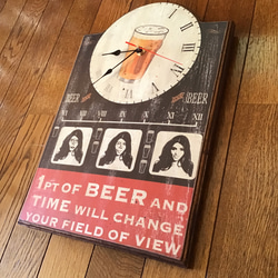 アンティーク加工 壁掛け時計(BEER)CL-BR01 3枚目の画像