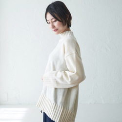 Morino Gakko 環保 100% 再生羊毛永續針織（白色） 第1張的照片