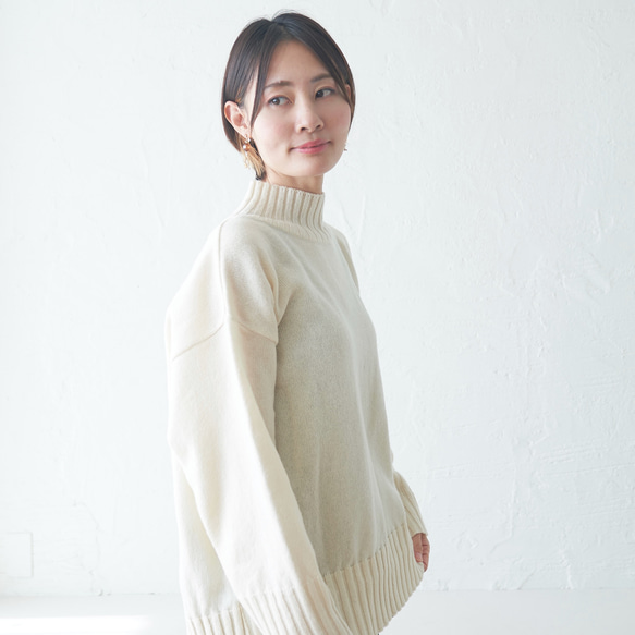 Morino Gakko 環保 100% 再生羊毛永續針織（白色） 第2張的照片