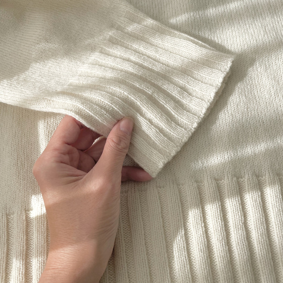 Morino Gakko 環保 100% 再生羊毛永續針織（白色） 第20張的照片