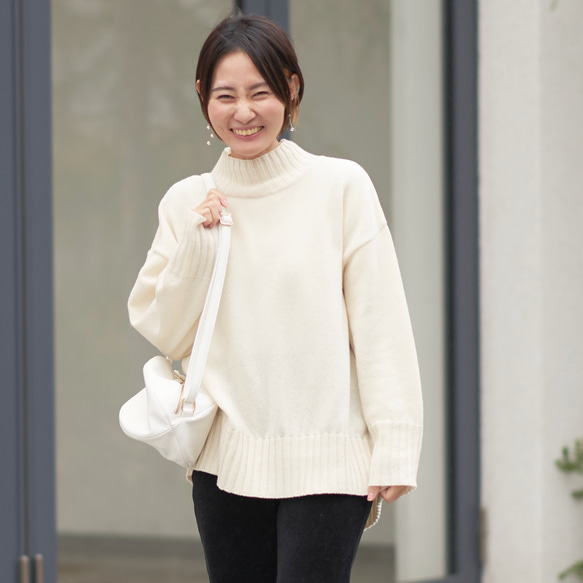 Morino Gakko 環保 100% 再生羊毛永續針織（白色） 第13張的照片