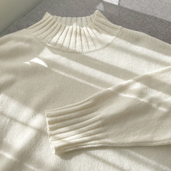 Morino Gakko 環保 100% 再生羊毛永續針織（白色） 第17張的照片