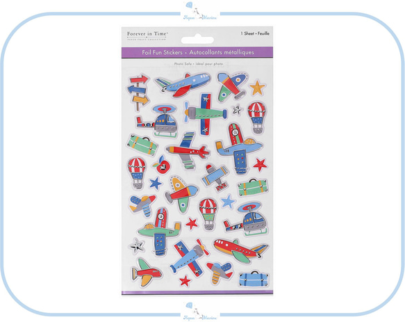 EJ76 Forever in Time 3Dシール airdrone 飛行機 気球 デザイン ステッカー アルバム 2枚目の画像
