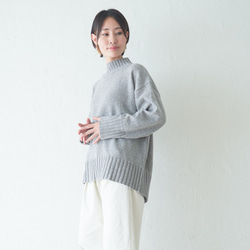 Morino Gakko 環保 100% 再生羊毛可持續針織 [混合淺灰色] 第6張的照片