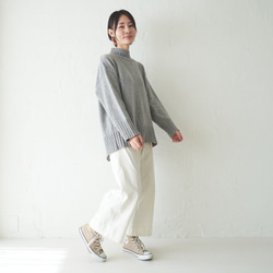 Morino Gakko 環保 100% 再生羊毛可持續針織 [混合淺灰色] 第10張的照片