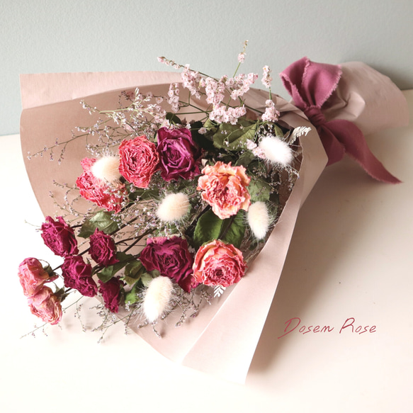 ダズンローズ」12本のバラのドライフラワーブーケ ドライ