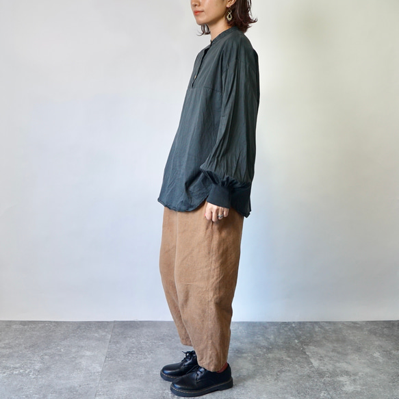 【福袋】套頭衫/黑色+刺子編織盆譚褲/棕色 第2張的照片