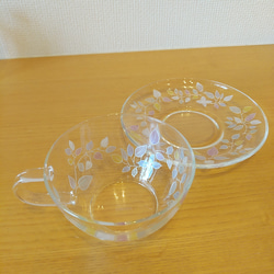 再販/「カラフルリーフのティーカップ&ソーサー」(R-077) 2枚目の画像